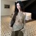 2026 Autumn Hot Item Feeling Oblique Shoulder Blending Retro Design Feeling Irregular Hem Temperament Mesh Small Shirt Top For Women_ecoleips.com