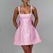 YL24593 Spring 2025 New Bodycon Elegant Socialite Style Sexy Slim Fit Square Neck Bowknot Dress_ecoleips.com