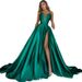 2025 Autumn Winter New European And American Cross-Border Trade Women's Fashion Sexy Deep V Slit Long Dress_ecoleips.com