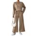 2025 European And American Loose Simple Solid Color Casual Suit Autumn Winter New Textured Drawstring Sportswear For_ecoleips.com
