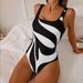 American Multi-Color Women's One Piece Swimsuit Fashionable And Unique Style New Arrival_ecoleips.com