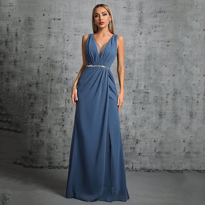 Women's Clothing Temperament Backless Fishtail Evening Dress Light Luxury Niche Engagement Dress Host Performance Dress Coming Of Age Ceremony_ecoleips.com