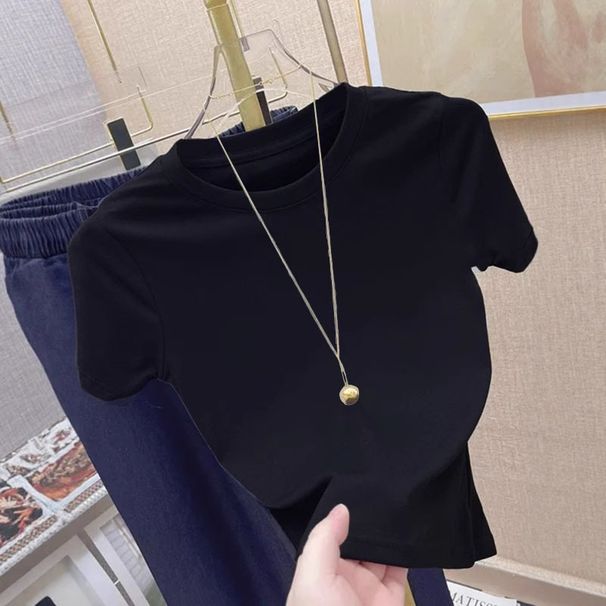 Women's Clothing Women's Style Oversized T-Shirt Grape Purple Pure Cotton Short Sleeve Mid Length Loose Fit Slimming Youthful Top_ecoleips.com