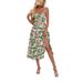 Cross-border European American Summer Style Sleeveless French Dress With Side Slit And Printed Pattern For Women_ecoleips.com