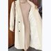 Plus Size Warm Wool Blend Trench Coat With Lining - Oversized Notched Lapel Long Coat For Women (Beige, Black)_ecoleips.com