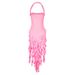 AD288 Cross-Border Summer New Product European And American Women's Fashion Sexy Strap Tassel Halter Neck Bodycon_ecoleips.com