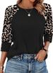 WIHOLL Womens Tops Summer 3/4 Sleeve With Buttons Dressy Casual Blouses Color Block Raglan Outfits Fashion Clothing 2026_ecoleips.com