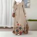 Bohemian Maxi Dress With Ethnic Print – Flowy Polyester-Spandex Long Sleeve Dress (S-5XL, Loose Fit For Festivals, Office & Casual Wear)_ecoleips.com
