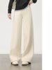 K Women's New High Waisted Straight Leg Pants With Plush And Thick Casual Wide Leg Pants_ecoleips.com