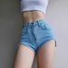 European And American Style Sexy High-waisted Denim Shorts 2024 New Model, Tight-fitting, Hip-lifting, Revealing Hot_ecoleips.com
