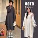 Autumn Winter New Korean Fashion Knitted Cardigan + Camisole Dress Two-Piece Set For Pregnant Women_ecoleips.com