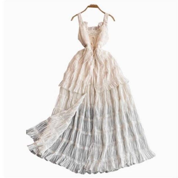 Women's Clothing Fairy Super Fairy Forest Cake Skirt Ruffled Chiffon Yarn Medium Long A Line Skirt_ecoleips.com