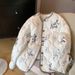Floral Quilted Jacket – Oversized Longline Coat With Detachable Scarf (S-2XL, Lightweight Polyester Fill)_ecoleips.com