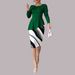 Women's Plus Size Elegant Two Piece Set With Irregular Hem Round Neck Long Sleeve Pullover Top And Slim Fit Skirt_ecoleips.com