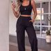 Women's Fashion Sports Vest Elastic Waist Sports Pants Two Piece Set Relaxed Everyday Wear Comfortable Feshion_ecoleips.com