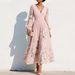 Elegant Floral Print A-Line Maxi Dress With V-Neck | Flowy Chiffon Long Dress For Women In Multiple Colors & Styles_ecoleips.com