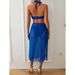 Women's European American Style Three Piece Swimsuit Sexy Bikini Skirt Halter Neck Two Piece Swimwear For Beach Vacation_ecoleips.com