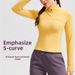 Women's Long Sleeved Yoga Top Slim Fit Stretchy High End Elegant for Running And Fitness_ecoleips.com