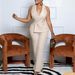 Women's Clothing Collar Sexy Fashion Chain Casual Wide Leg Jumpsuit_ecoleips.com