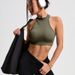 K Sports Bra, Beautiful Back, Outerwear, Fitness Suit, Running Sleeveless Yoga Suit, Top With Chest Cushion, Vest, Shock-absorbing Bra_ecoleips.com