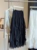 Heavy Industry Lace Louver Skirt Women's Summer 2026 High Waist Drape Irregular Super Fairy Cake Long Dress_ecoleips.com