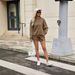 Women's Clothing Spring And Autumn Two Piece Set Three Quarter Pants Solid Color Sweater Pants Pocket Two Piece Set_ecoleips.com