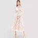 Women Elegant Long Sleeve Chiffon Dress Fashion Floral Print Ruffle Hem Formal Evening Party Long Maxi Dress For Ladies_ecoleips.com