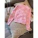 Spring 2027 Fashion Elegant Knitwear Cardigan Women O-Neck Letter Jacquard Single-Breasted Long Sleeve Sweater_ecoleips.com