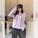 Korean-Style Striped Round-Neck Long-Sleeved T-Shirt For Women's Autumn Loose, Laid-Back And Slimming Knitted Base Layer_ecoleips.com