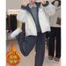 girl Hooded Short Cotton Jacket For Women, Autumn And Winter New Korean Style Loose Slimming Top, Casual Embroidered Padded_ecoleips.com