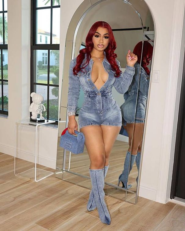 Women's Clothing Pants Suit Denim Hot Diamond Suit_ecoleips.com