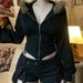 Fur Collar Hooded Waist Slim Zipper Jacket Waist Design Spice Girl Slim Fit Versatile Sweater_ecoleips.com