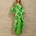 Women's Clothing Women's Fashion Casual Loose Large Size Printed Irregular Tops Suit Summer_ecoleips.com