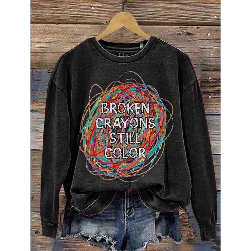 Women's Clothing round neck printed sweatshirts spring and autumn hot selling casual all match long sleeved men's and women's tops_ecoleips.com