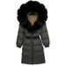 Elegant Fox Fur-Trimmed Down Coat – Long Hooded Winter Jacket For Women (Black/Khaki/Olive, S-XXL)_ecoleips.com