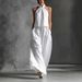 Summer New Style Women's Two Piece Set Loose Casual Sleeveless Top With High Waisted Wide Leg Pants_ecoleips.com