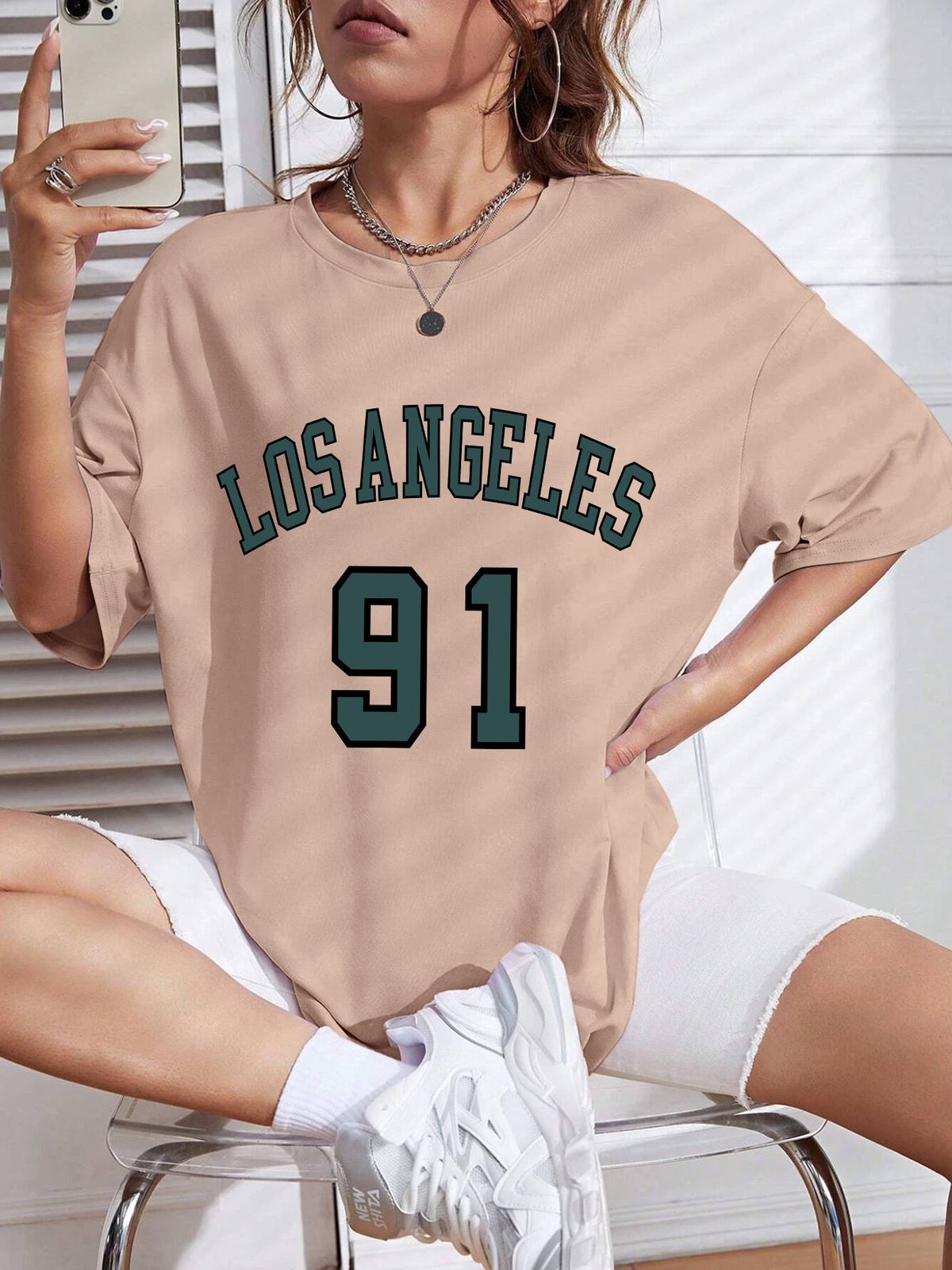 Women's Casual Round Neck Short Sleeve T-Shirt Multi-Color Style Simple Fashionable Sports Top Solid Printed Loose Fit_ecoleips.com