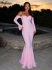 Hugcitar Elegant Slash Neck Mesh Long Flare Sleeve Backless Sexy Pleated Maxi Dress Summer Women Clothes Evening Party Festival_ecoleips.com