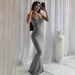 Women's Clothing Slim Fit Solid Color Women's Dress European American Style Halter Top Long Fishtail Skirt Peach Shaped Hips_ecoleips.com