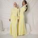 Elegant Solid Color Belted Dress With Metal Ring Detail – High-Waisted Long Sleeve Midi Dress For Fall/Winter_ecoleips.com