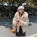 Women's Clothing Women's Retro Faux Fur Hooded Winter Coat Thickened Loose Fit Jacket For Autumn Winter - Black, Khaki, Beige (Sizes M, L, XL) Loose_ecoleips.com