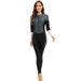Women's One Piece Swimsuit European American Style Long Sleeve Quick Drying Sun Protective plus Size Slimming Surfing Suit_ecoleips.com