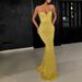 Women's Clothing Fashionable And Sexy Suspender Covering Fishtail Floor Length Dress, Dress Skirt With Additional Colors_ecoleips.com