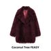 Women's Long Coat With Fur Trim Artificial Fur Effect For Autumn Winter New Style European American Fashion Cross Border E-Commerce_ecoleips.com
