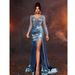 Elegant Long Sleeved Women's Dress For Spring Banquet Queen Like Aura Socialite Annual Meeting Wedding Party Wear_ecoleips.com