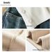 Women's High Neck Long Sleeve T-Shirt Autumn Winter Faux Cashmere German Velvet Design Base Layer Straight Shoulder mid Neck_ecoleips.com