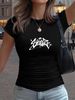 Women's Printed T-Shirt With Waist Gather Detail - Fashion Casual Top-11_ecoleips.com