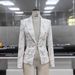 Elegant Lightweight Knit Cardigan Jacket for Women Floral Print Blazer Spring Office Chic Versatile Women's Outerwear_ecoleips.com