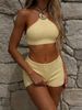 Women's Clothing Women's Crochet Halter Neck Suit Hollowed Out Spring Summer_ecoleips.com