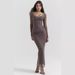 European American Style Women's Long Sleeved Mesh Dress Slim Fit Fashionable Elegant High End Spring Summer Clothing with Slit_ecoleips.com
